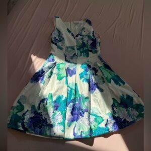 Floral Fit & Flare A-Line Dress Size 14